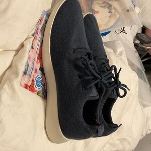 allbirds Men's Navy Wool Lace-Up Sneakers with Cream Sole